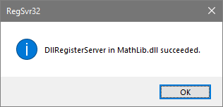 regsvr32 dllregisterserver
