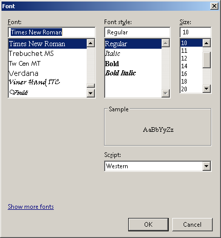 ChooseFont