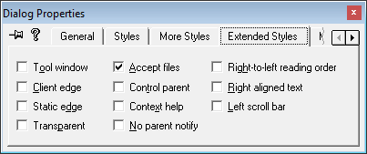 Extended Window/Dialog style Accept files