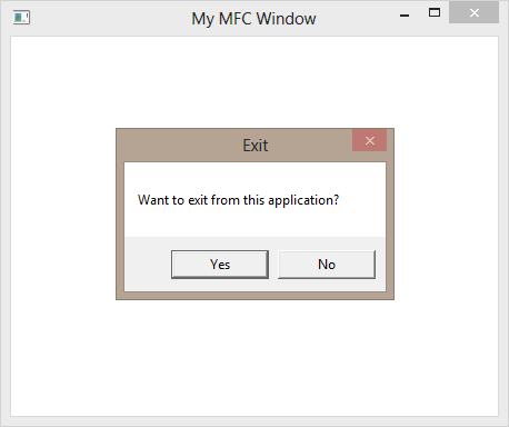 MFC basic application with user event