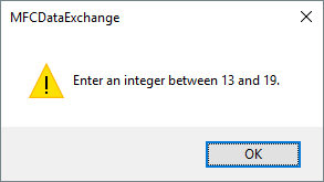 mfc dodataexchange dialog data validation message