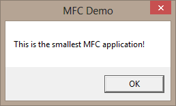 Minimal MFC Windows Application