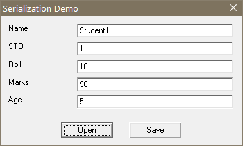 Student records serialization demo app