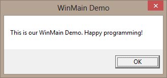 WinMain Demo Application