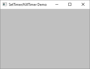 SetTimer/KillTimer example demo application